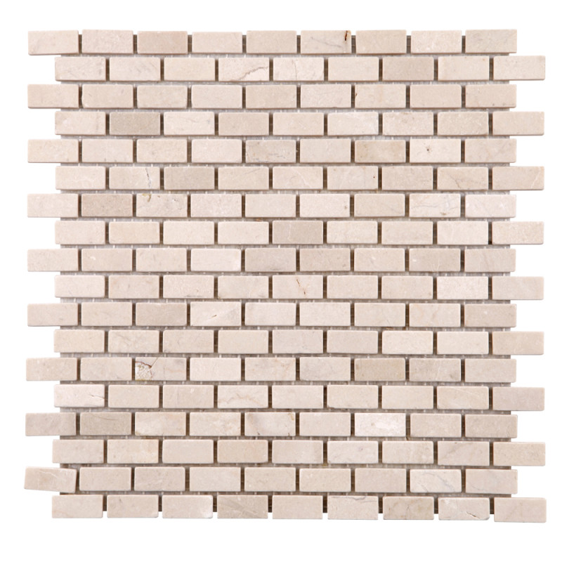 Carrelage mosaïque Brique beige vieilli 30 x 30 cm