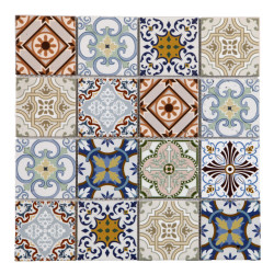 Carrelage mosaïque Bada multicolore 29,7 x 29,7 cm