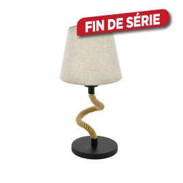 Lampe de table Rampside noire et crème Ø 19 cm E27 28 W EGLO