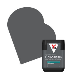 Testeur peinture Colorissim gris urbain mat – Idéal pour tester | V33