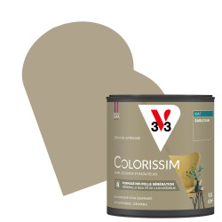 Peinture pour murs Colorissim sable kaki mat 0,5 L V33