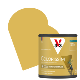 Peinture pour murs Colorissim jaune moutarde mat 0,5 L V33