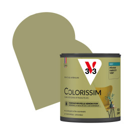 Peinture pour murs Colorissim fève de haricot vert mat 0,5 L V33