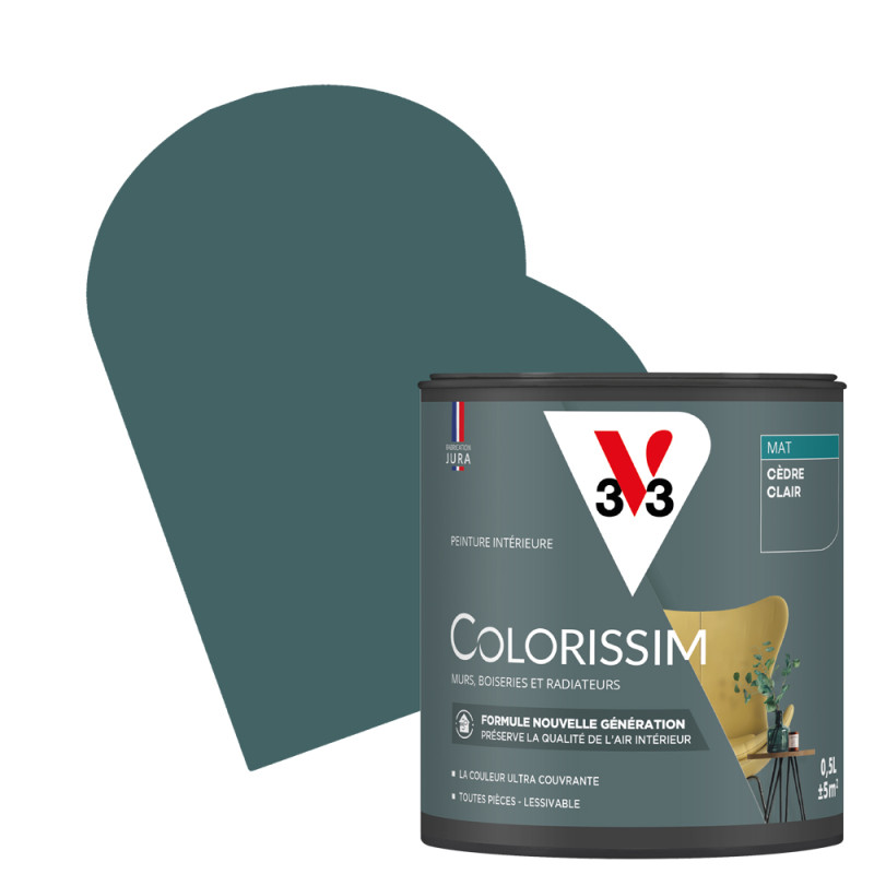 Peinture pour murs Colorissim cèdre clair mat 0,5 L V33