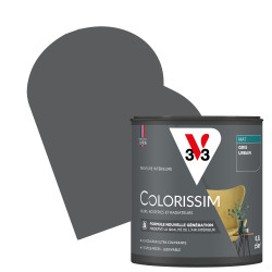 Peinture Colorissim Gris Urbain Mat 0,5L V33 – Pour murs | V33