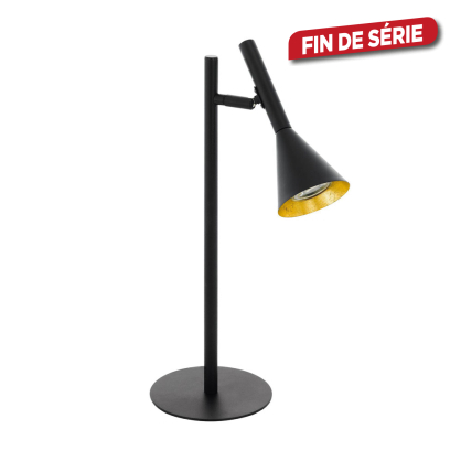Lampe de table LED Cortaderas noire et or GU10 4,8 W EGLO