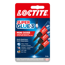 Colle Super Glue-3 Mini Dose 1 g 3 pièces LOCTITE