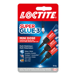 Colle Super Glue-3 Mini Dose 1 g 3 pièces LOCTITE