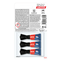 Colle Super Glue-3 Mini Dose 1 g 3 pièces LOCTITE Colle Super Glue-3 Mini Dose 1 g 3 pièces LOCTITE