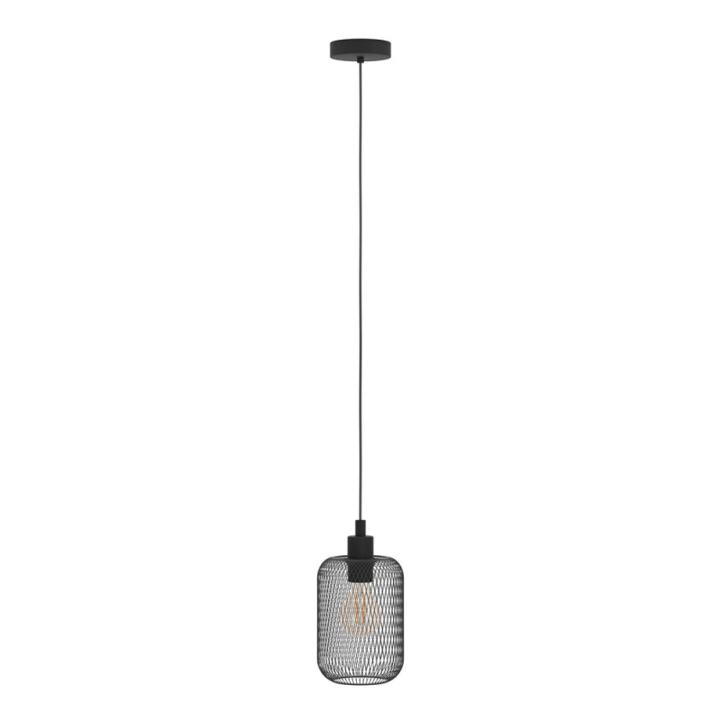 Suspension Wrington noire Ø 15 cm E27 60 W EGLO