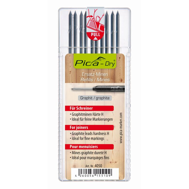 Set de mines Pica-Dry graphite H 10 pièces PICA