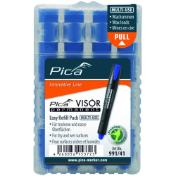 Mines Marqueur Permanent Visor Bleu 4 Pcs PICA – Traçage Précis | PICA