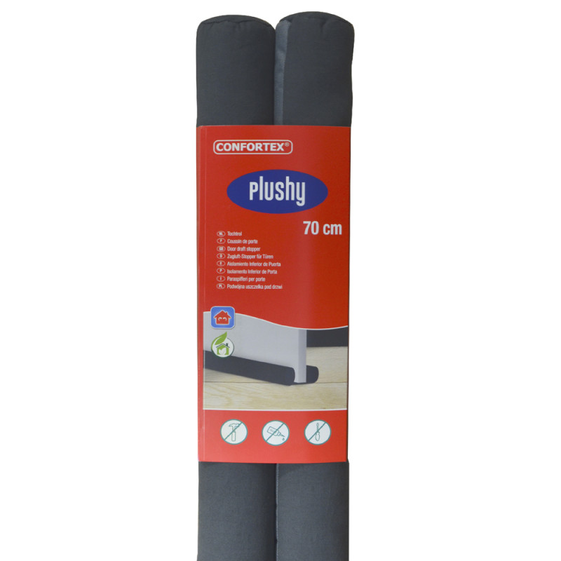 Bas de porte Plushy anthracite 70cm – Confort & Isolation | CONFORTEX