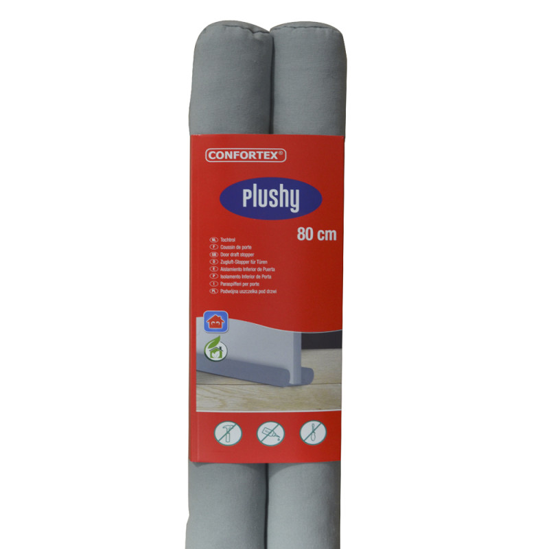 Bas de porte Plushy gris 80 cm – Confort & Isolation | CONFORTEX Bas de porte Plushy gris 80 cm – Confort & Isolation | CONFORTEX