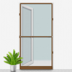 Porte moustiquaire Louisiana brune – Protection été | CONFORTEX

