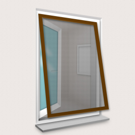 Moustiquaire pour fenêtre Louisiana brune 120 x 150 cm CONFORTEX