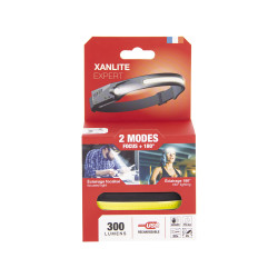 Lampe frontale LED noire XANLITE