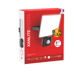 Projecteur mural LED noir 30 W XANLITE Projecteur mural LED noir 30 W XANLITE
