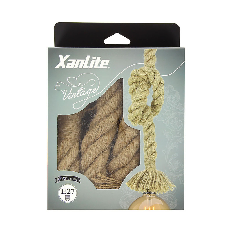 Suspension vintage brune 1,5 m E27 XANLITE Suspension vintage brune 1,5 m E27 XANLITE
