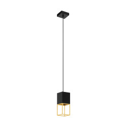 Suspension LED Montebaldo noire et or GU10 4,5 W EGLO