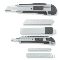 Set de cutters avec lames Softgrip 2 pièces 15ER