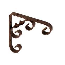 Console fer noir ornée – Élégance murale 10x10 cm | TEKNIBOX