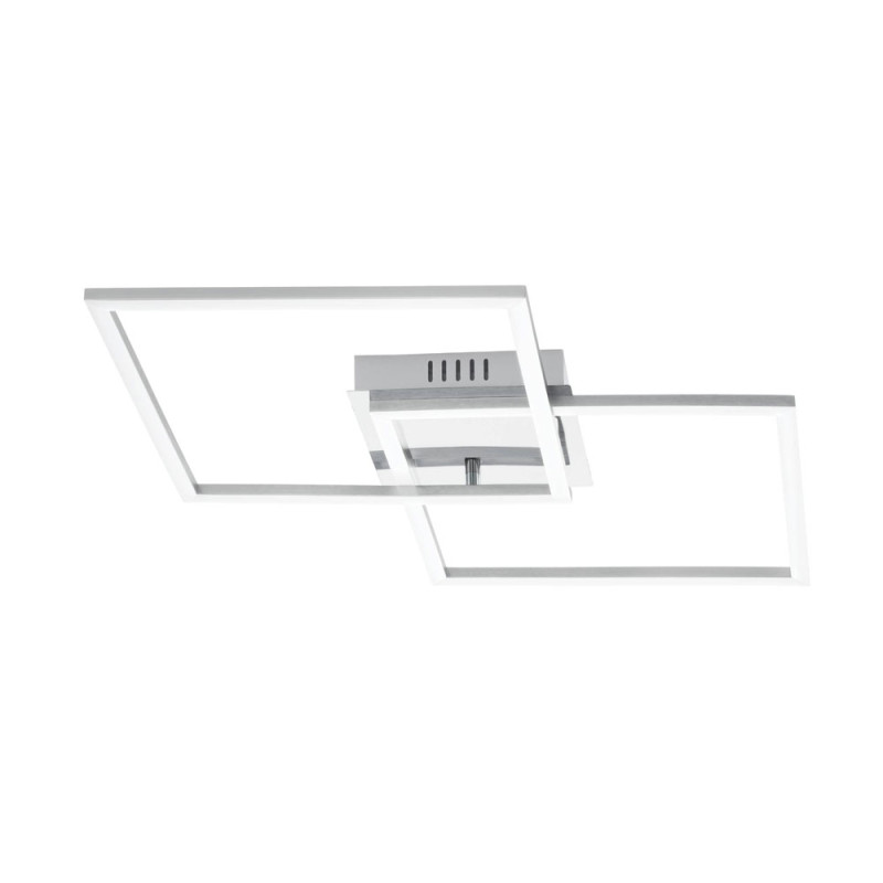 Plafonnier LED Palmaves 1 aluminium brossé et nickel mat dimmable 28 W EGLO