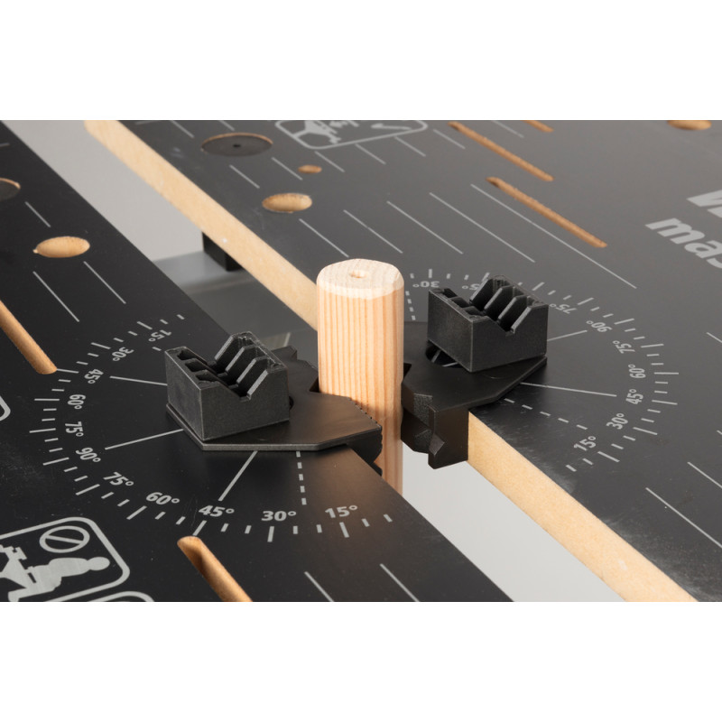 Mors de serrage à plat et sur arrondi pour établi 4 pièces WOLFCRAFT Mors de serrage à plat et sur arrondi pour établi 4 pièces WOLFCRAFT