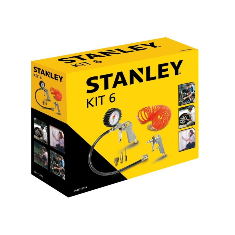 Set d'accessoires compresseur 6 pièces – Indispensable | STANLEY Set d'accessoires compresseur 6 pièces – Indispensable | STANLEY