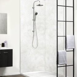 Panneau de douche PVC Cloudy blanc DUMAWALL XL 260x120cm | DUMAWALL XL Panneau de douche PVC Cloudy blanc DUMAWALL XL 260x120cm | DUMAWALL XL