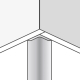 Profilé de coin intérieur en aluminium gris 260 cm DUMAWALL