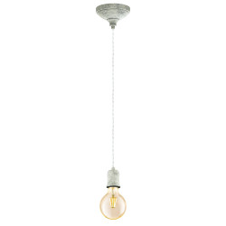 Suspension Yorth blanc chaulé Ø 12,5 cm E27 60 W EGLO Suspension Yorth blanc chaulé Ø 12,5 cm E27 60 W EGLO