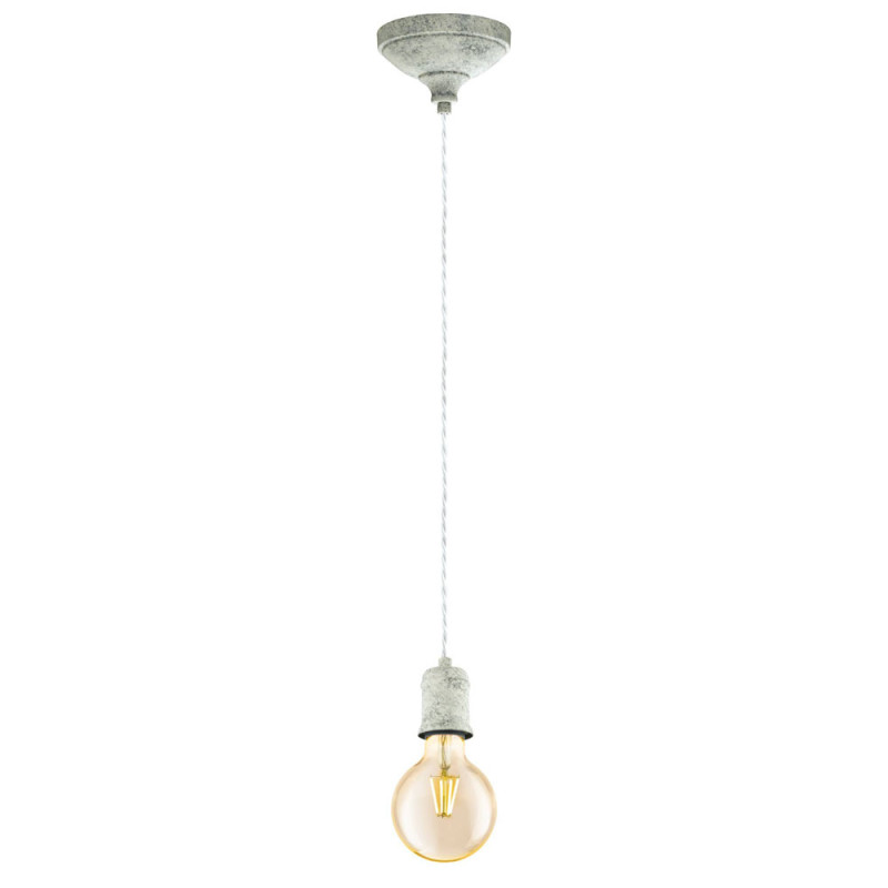 Suspension Yorth blanc chaulé Ø 12,5 cm E27 60 W EGLO Suspension Yorth blanc chaulé Ø 12,5 cm E27 60 W EGLO