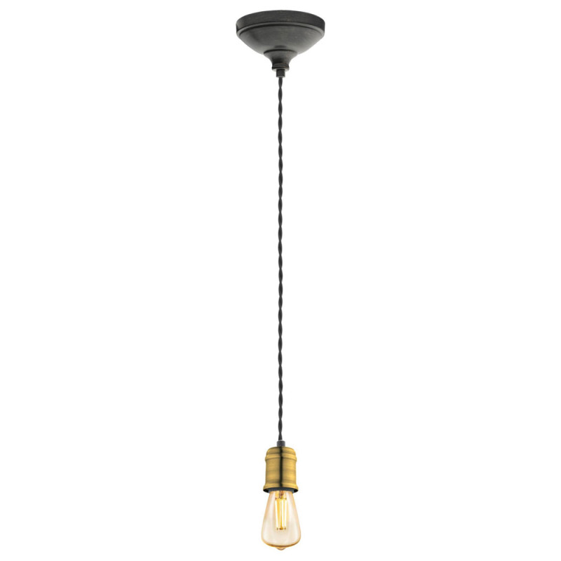 Suspension Yorth noire et or Ø 12,5 cm E27 60 W EGLO Suspension Yorth noire et or Ø 12,5 cm E27 60 W EGLO