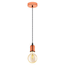Suspension Yorth cuivre Ø 10 cm E27 60 W EGLO