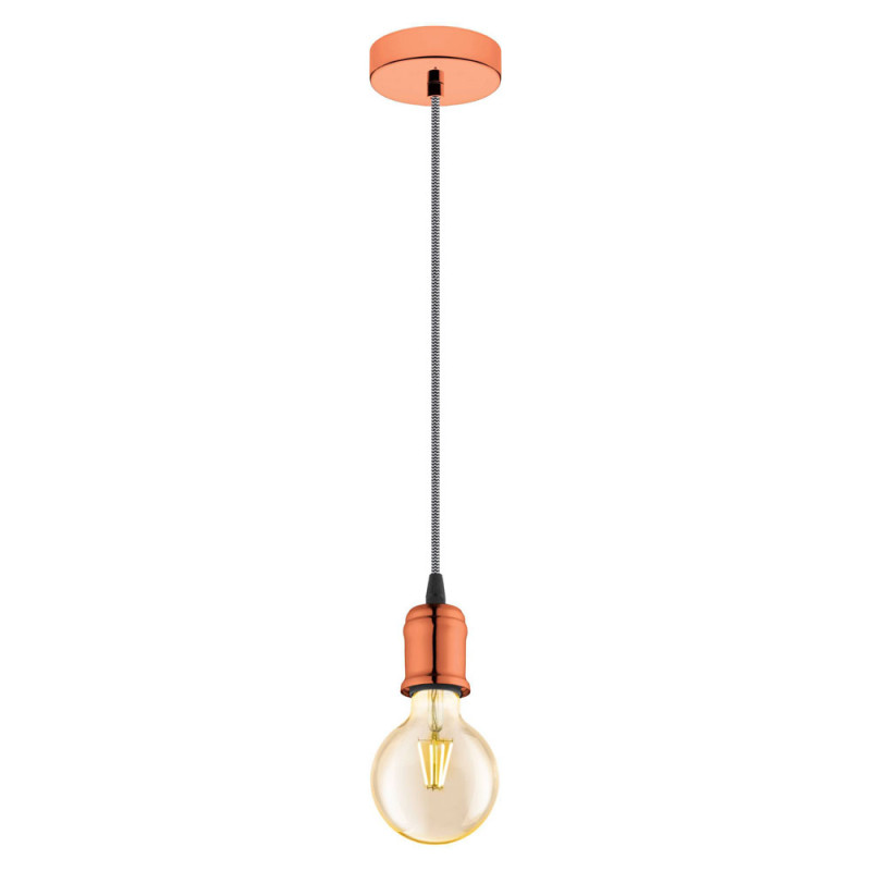 Suspension Yorth cuivre Ø 10 cm E27 60 W EGLO