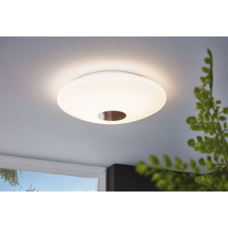 Plafonnier LED Voltago-c blanc Ø 38 cm 17 W EGLO