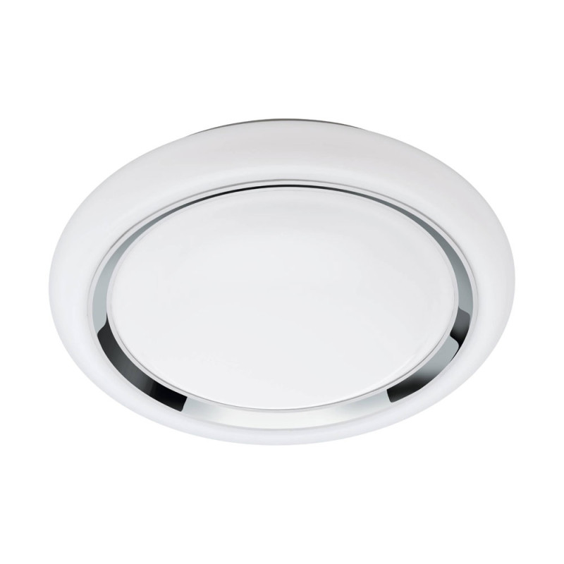 Plafonnier LED Capasso blanc et chrome Ø 34 cm 17 W EGLO