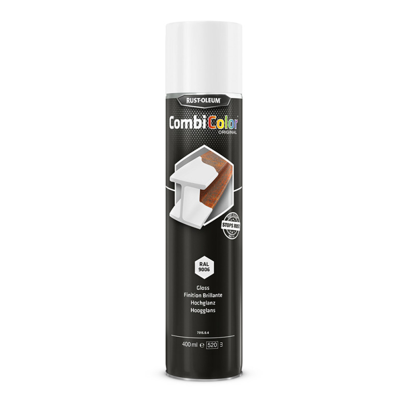 Laque CombiColor aluminium blanc brillant 0,4 L RUST-OLEUM