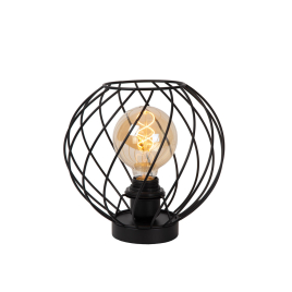 Lampe de table Danza noire Ø 25 cm E27 40 W LUCIDE
