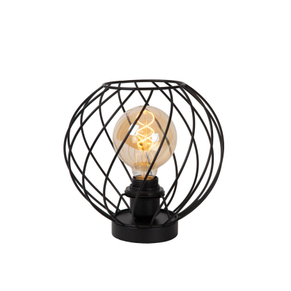 Lampe de table Danza noire Ø 25 cm E27 40 W LUCIDE
