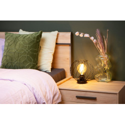 Lampe de table Danza noire Ø 25 cm E27 40 W LUCIDE