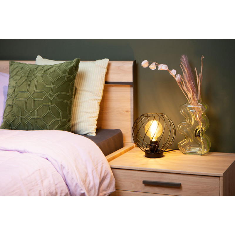 Lampe de table Danza noire Ø 25 cm E27 40 W LUCIDE