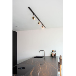 Spot LED Track Floris noir et or dimmable GU10 50 W LUCIDE Spot LED Track Floris noir et or dimmable GU10 50 W LUCIDE