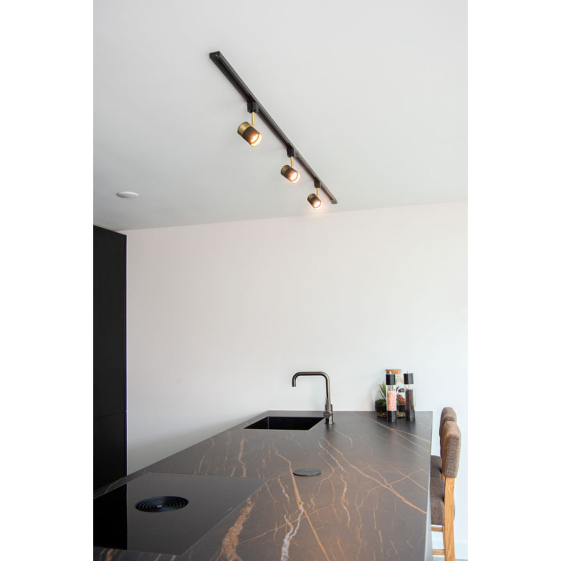 Spot LED Track Floris noir et or dimmable GU10 50 W LUCIDE Spot LED Track Floris noir et or dimmable GU10 50 W LUCIDE