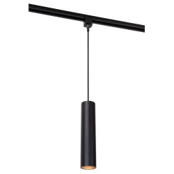 Suspension LED Track Floris noire dimmable Ø 5,6 cm GU10 50 W LUCIDE
