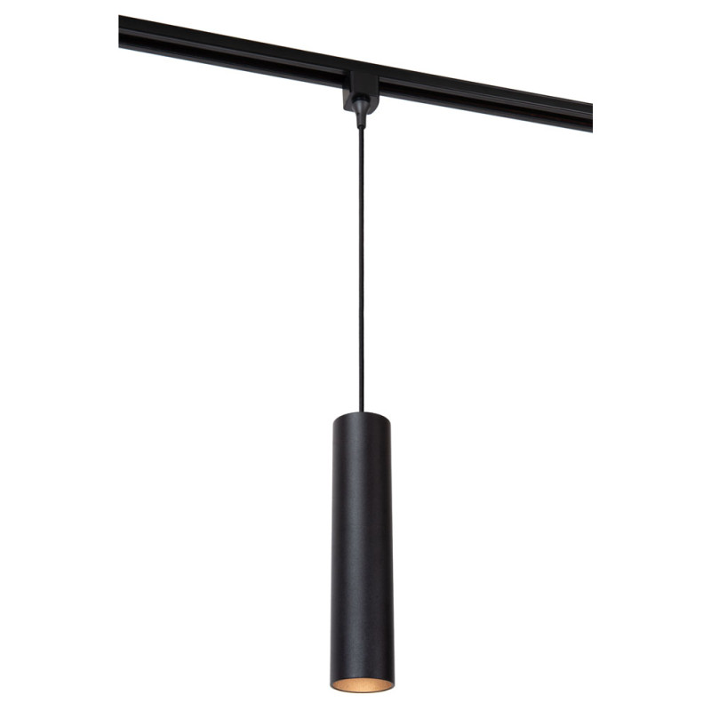 Suspension LED Track Floris noire dimmable Ø 5,6 cm GU10 50 W LUCIDE