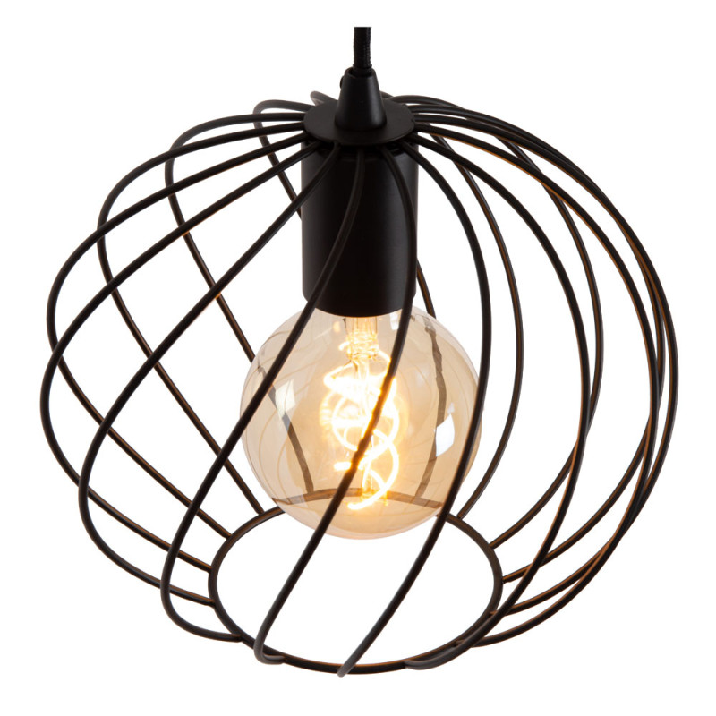 Suspension Danza noire Ø 50 cm E27 3 × 40 W LUCIDE Suspension Danza noire Ø 50 cm E27 3 × 40 W LUCIDE