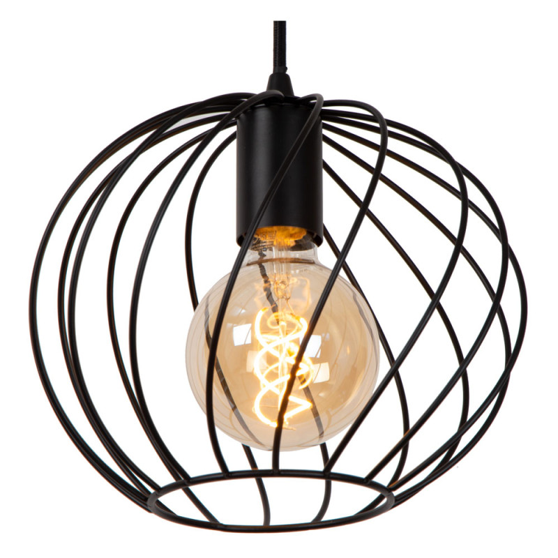 Suspension Danza noire Ø 50 cm E27 3 × 40 W LUCIDE Suspension Danza noire Ø 50 cm E27 3 × 40 W LUCIDE
