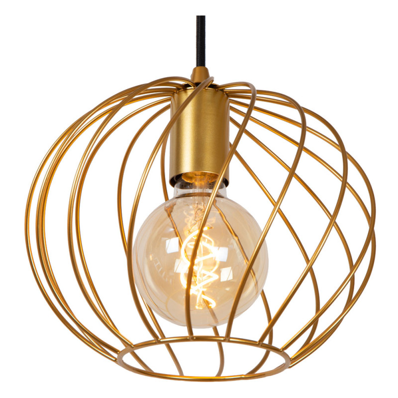 Suspension Danza noire et or Ø 25 cm E27 40 W LUCIDE Suspension Danza noire et or Ø 25 cm E27 40 W LUCIDE